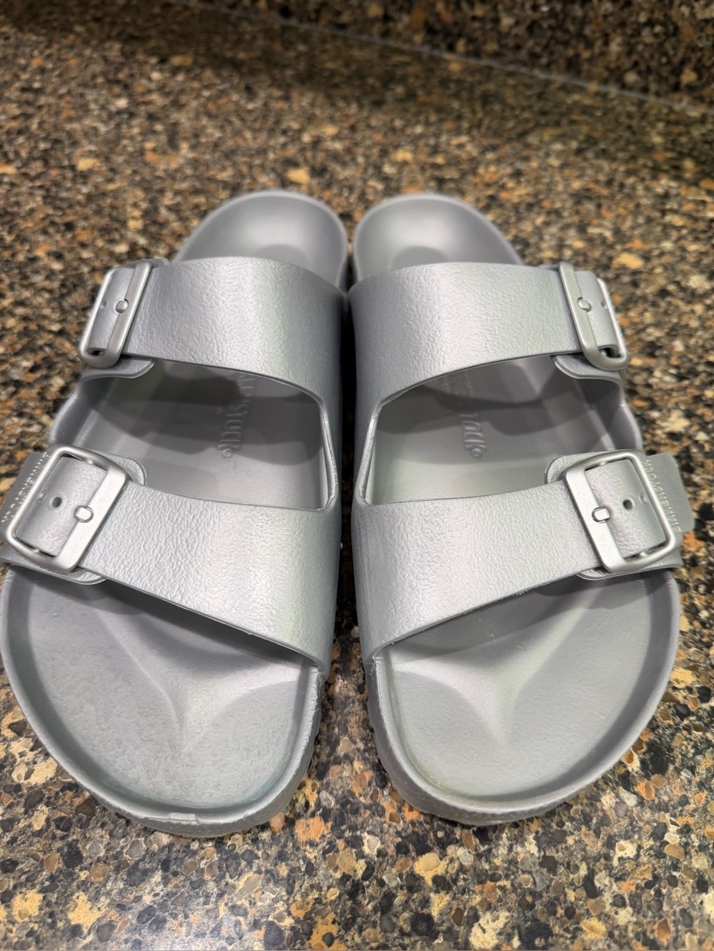Men's Double Strap Slide Sandals - Gray 42